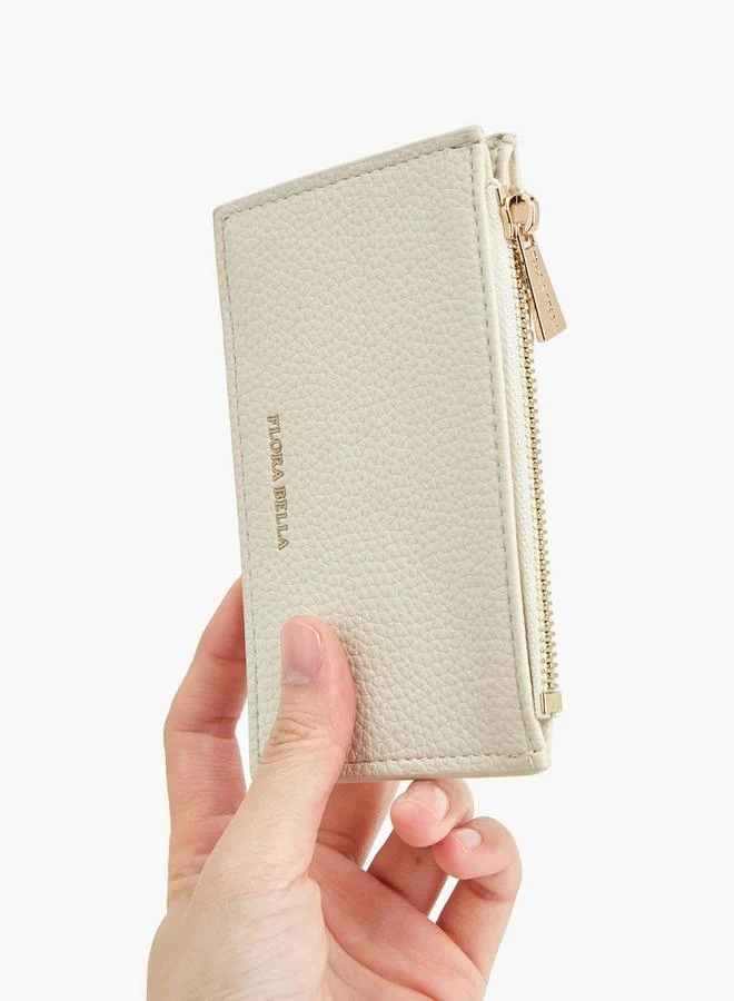 Flora Bella By Shoexpress CREAM Card Holder With Coin Pocket for Women | Best Price UAE